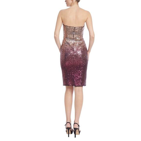 NWT BADGLEY MISCHKA SEQUINED OMBRE MINI DRESS PROM, HOCO, PARTY NWT $200 SIZE 0 - Picture 2 of 3
